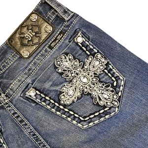 Miss Me Embellished Blue Jeans